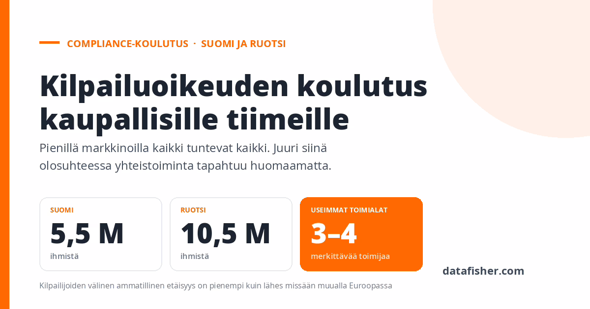 Kilpailuoikeuden compliance-koulutus kaupallisille tiimeille