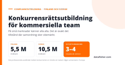 Konkurrensrättslig complianceutbildning för kommersiella team