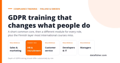 GDPR Training by Role: A Finnish and Swedish Guide