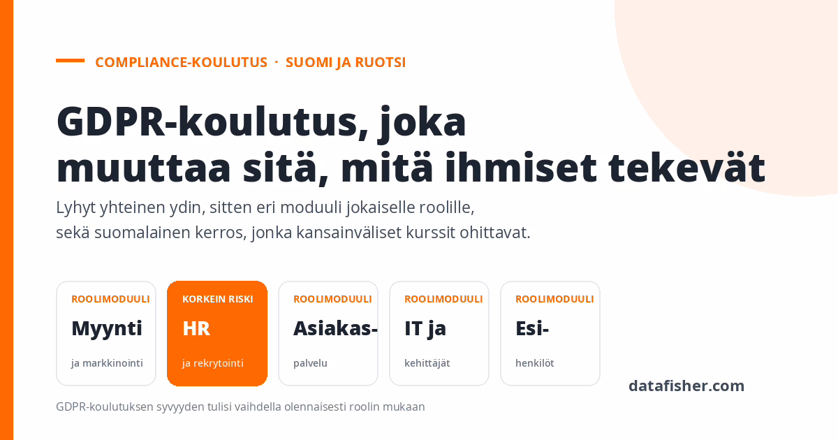 GDPR-koulutus rooleittain