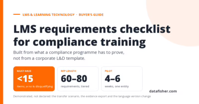 LMS requirements checklist for compliance training
