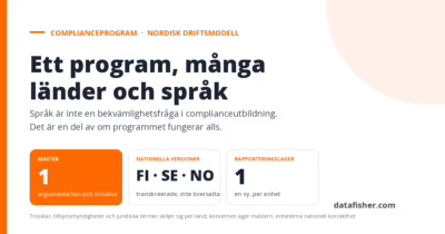 Ett complianceprogram, många länder och språk: en nordisk driftsmodell