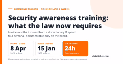 Security Awareness Training in the Nordics: What the Law Now Requires