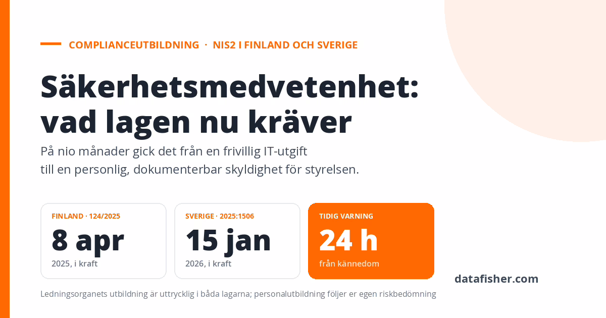 Säkerhetsmedvetenhetsutbildning i Norden