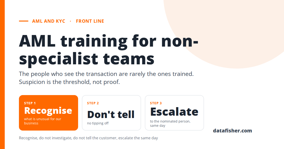 AML Training for Non-Specialist Teams - What the Front Line Needs to Know